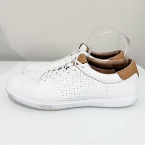 TRAVIS MATHEW Cuater Phenom Leather Shoe 4MT090 White Comfort Travel Size 10.5